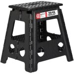 Tabouret pliable xl, transportable, salle de bain, camping, 39 x 39 x 32 cm, jusqu'� 150 kg, plastique, ...