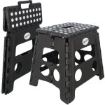 Tabouret pliant, chaise antid�rapante, plateforme, 150 kg, 32 cm, noir