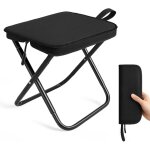 Tabouret pliant, l�ger tabouret de camping pliable en acier - capacit� de charge de 120 kg, p�che, jardin, ...