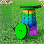 Tabouret pliant robuste monobloc - chaise de camping portable avec base antid�rapante, tabouret d'ext�rieur ...