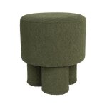 Drawer - tabouret rond en tissu bouclette 40cm - marcos - boite  design