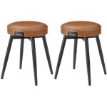 Tabouret de salle � manger chaise de cuisine tabouret de coiffeuse pu avec coutures moderne mi - si�cle ...