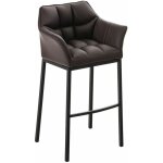 Clp - tabouret de bar damaso en similicuir marron noir Clp - tabouret de bar damaso en similicuir marron noir