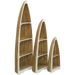 Aubry gaspard - tagre en acajou barque lot de 3