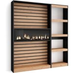 Tagre bibliothque, tagre de rangement, 170x186x25cm, salon salle  manger bureau, chemine lectrique, ...