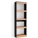Skraut home - tagère bibliothèque, Étagère de rangement, 60x186x25cm, salon salle à manger bureau, salon, ... Skraut home - tagère bibliothèque, Étagère de rangement, 60x186x25cm, salon salle à manger bureau, salon, ...