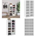 Tagre  chaussures blanc 54x34x100, 5 cm bois d'ingnierie - etagere chaussure - meuble chaussure - ...