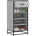 Vidaxl - tagre  chaussures sonoma gris 48x38x97, 5 cm bois ingnierie