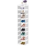 Sinbinta - tag�re � chaussures verticale � 10 niveaux, grande et �troite, �conomise de l'espace pour ...