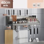 Tagre de cuisine crea support mural multifonction anti - perforation pour baguettes et couteaux, support ...