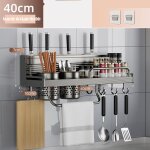 Tagre de cuisine multifonctionnelle anti - perage murale baguettes couteau support de rangement mnager ...