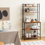 Tagre desserte de cuisine 5 niveaux support pour four  micro - ondes avec pieds antidrapants rglables ...