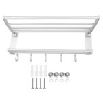 Tagère de douche pliable en aluminium, 40cm, porte - serviettes de salle de bain, porte - manteau avec ... Tagère de douche pliable en aluminium, 40cm, porte - serviettes de salle de bain, porte - manteau avec ...