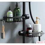 Tagre douche sans percage, 2pcs porte savon tagre salle de bain serviteur douche pour shampooing, ...