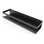 Tagre de douche sans perage, tagre salle de bain acier inoxydable sus304, noir mat - 30 cm - ahlsen ...