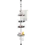 Dazhom - tagère de douche télescopique etagère d'angle hauteur réglable avec 4 panier sans perçage 105 ... Dazhom - tagère de douche télescopique etagère d'angle hauteur réglable avec 4 panier sans perçage 105 ...