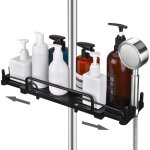 Tag�re de douche t�lescopique sans per�age 28 - 44 cm, suspendre pour salle de bain, �tag�re de rangement ...