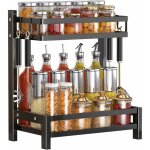Sunxury - tagère à épices antirouille à 2 niveaux pour rangement de cuisine, porte - épices, organisateur ... Sunxury - tagère à épices antirouille à 2 niveaux pour rangement de cuisine, porte - épices, organisateur ...