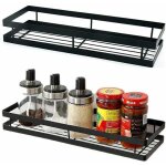 Tagère à Épices murale cuisine, lot de 2 Étagères de rangement pour Épices, gain de place pour organiser ... Tagère à Épices murale cuisine, lot de 2 Étagères de rangement pour Épices, gain de place pour organiser ...