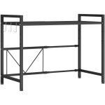 Tag�re extensible pour micro - ondes - �tag�re micro - ondes - 3 crochets - m�tal noir