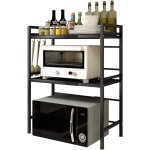 Tagre de four  micro - ondes  2 niveaux, tagre coulissante pour micro - ondes, tagre de cuisine ...