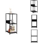 Tag�re � livres droite petite noir 33, 5x39, 6x79, 7 cm - biblioth�que murale - �tag�re rangement - �tag�re ...