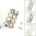 Tag�re murale cube ch�ne sonoma 90x15x119 cm bois d'ing�nierie - �tag�re murale - �tag�re cube - meuble ...