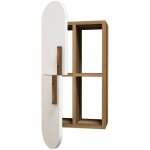 Tagère murale dfirman, Étagère, tablette murale, rayonnage polyvalent, 35x22h60 cm, noyer et blanc - ... Tagère murale dfirman, Étagère, tablette murale, rayonnage polyvalent, 35x22h60 cm, noyer et blanc - ...
