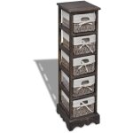 The living store - tagère de rangement en bois 5 paniers en tissage marron - meuble de rangement - Étagère ... The living store - tagère de rangement en bois 5 paniers en tissage marron - meuble de rangement - Étagère ...