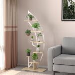 Design in - tag�re de rangement �tag�re � fleurs m�tal 7 niveaux porte plantes demi - lune anti - renversement ...