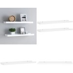 Vidaxl - tag�res � rebord pour cadre photo 2 pcs blanc 60x9x3 cm mdf - �tag�res murales - �tag�res d�co ...