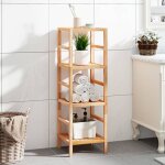 The living store - tagre de salle de bain 35, 5x35, 5x112, 5cm bois massif de noyer - tagre salle ...