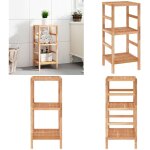 Vidaxl - tagre de salle de bain 35, 5x35, 5x79 cm bois massif de noyer - tagre salle de bain - bibliothque ...
