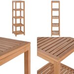 Vidaxl - support de rangement de bain 4 niveaux teck massif 42x42x165 cm - bibliothèque - Étagère - meuble ... Vidaxl - support de rangement de bain 4 niveaux teck massif 42x42x165 cm - bibliothèque - Étagère - meuble ...