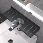 Tagre de salle de bain avec trous de drainage, tagre de salle de bain en acier inoxydable, tagre ...