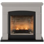 Tagu - chemin�e �lectrique � bougies parfum�es - helmi zenflame - effets flammes et cr�pitement - beige ...