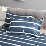 Taie d'oreiller 40 x 60 cm - taie d'oreiller respirante bross�e (bleue), lot de 2
