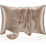 Taie oreiller 51x75 en satin, housse d'oreiller satin�es prot�ge peau et cheveux - ultra douce et hypoallerg�n ...