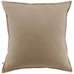 Taie d'oreiller 63x63cm en flanelle de coton coloris ficelle - hedda