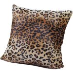 Taie d'oreiller 65x65 cm peluche courte l�opard animal imprim� classique pour canap� voiture literie ...