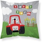Taie d'oreiller bb 40x40 tracteur ferme coton