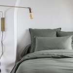 Someo - taie d'oreiller coton lav kaki 50x70 - celeste
