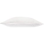Taie oreiller soie m�rier 19 mommes, dessous coton, 50x75cm, fermeture enveloppe (blanc)
