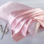 Taie d'oreiller en soie de m�rier naturelle, soie, rose clair, standard 50x75cm