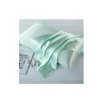 Taie d'oreiller en soie de műrier naturelle, soie, vert clair, standard 50x75cm Taie d'oreiller en soie de műrier naturelle, soie, vert clair, standard 50x75cm