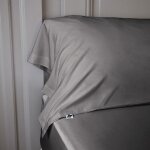 Taie de traversin 85 x 185 cm satin de bambou bambou salomé anthracite Taie de traversin 85 x 185 cm satin de bambou bambou salomé anthracite