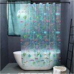 (taille : 180 x 200cm)rideau de douche translucide bleu, rideau de douche imperméable eva, rideau de ... (taille : 180 x 200cm)rideau de douche translucide bleu, rideau de douche imperméable eva, rideau de ...