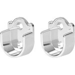 (taille : 25 mm, 2 pi�ces) lot de 2 supports de tringle � bride, douille de tringle de garde robe en ...