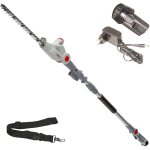 Taille haie sur perche t�lescopique 12v - lame de 41cm - batterie lithium 2, 5ah - chargeur 12v - sangle ...