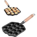 Taiyaki pan, po�le takoyaki en fonte, 14 cavit�s 3. 5cm antiadh�sives takoyaki grill pan, excellente ...